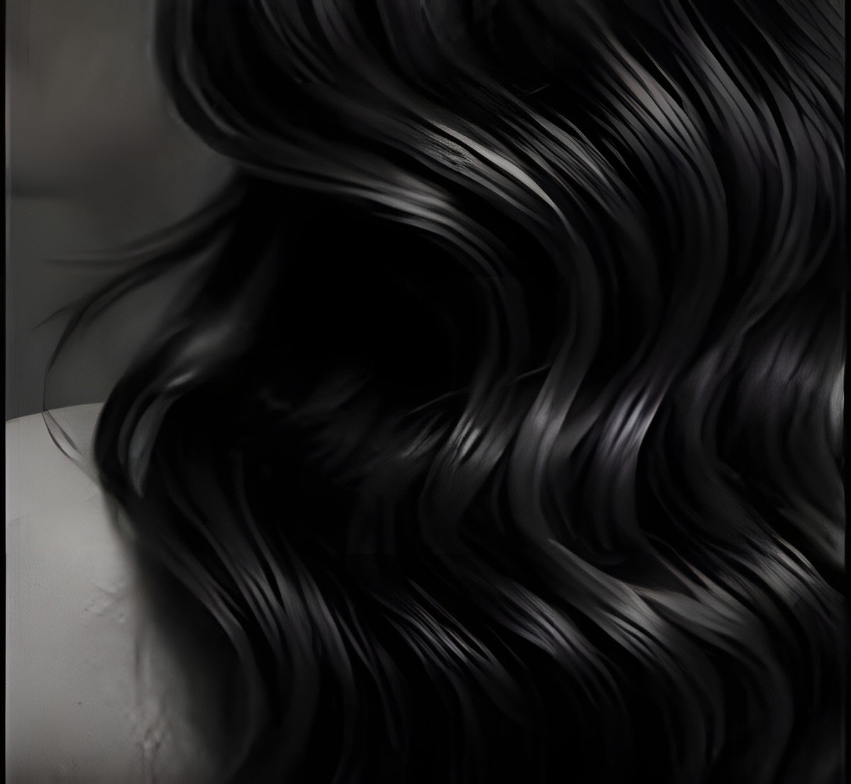 Close study of dark cuticle-aligned Remy hair